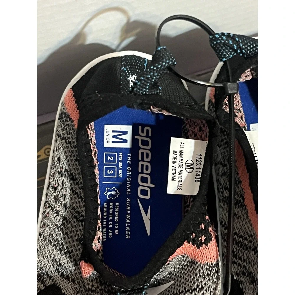 Girls SPEEDO Surf Strider Water Shoes Size‎ M (2-3) Heather Gray/Pink
